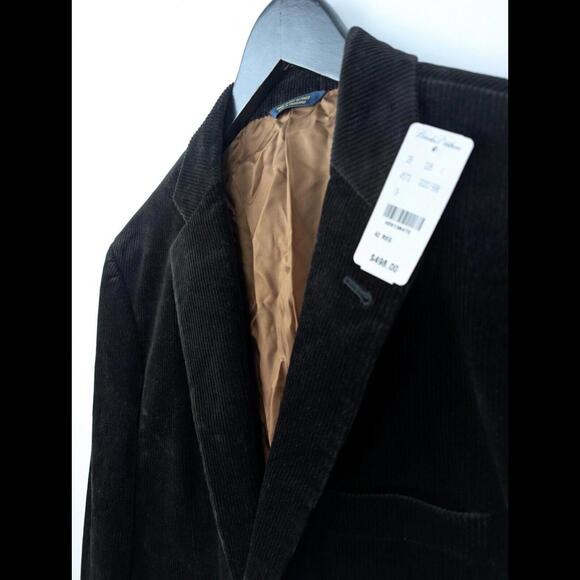 [SOLD] NWT BROOKS BROTHERS Men's Sz US 42R Black Corduroy Blazer Jacket Madison - Picture 3 of 11